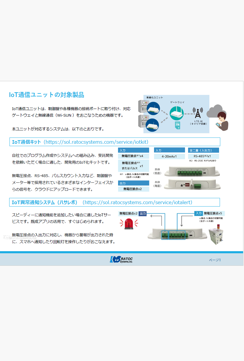 IoT通信ユニット仕様