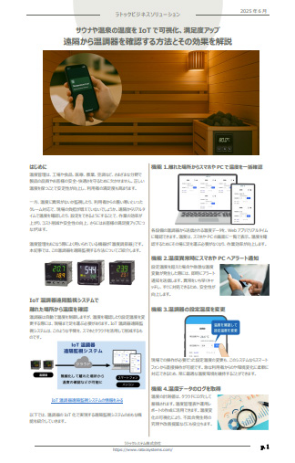 ビジネスソリューション（サウナや温泉の温度を遠隔監視する方法）